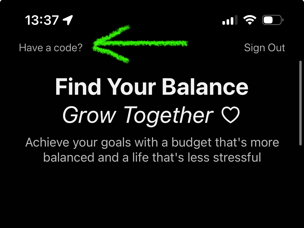 Paywall screen — enter your promo code here
